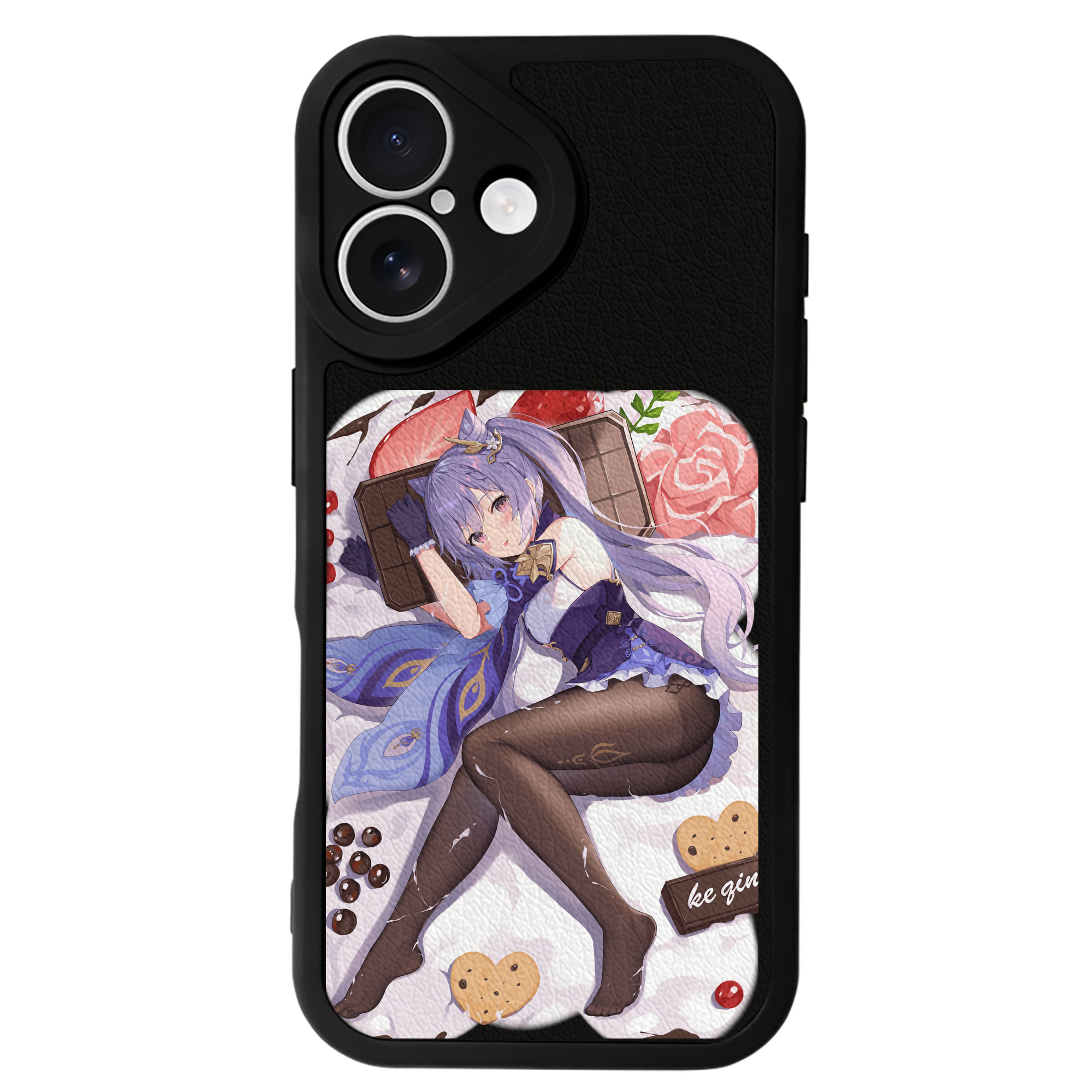 げんし神 刻晴 こくせい genshin Kokusei 【iPhone 16シリーズ対応】シリコンスマホケース（レザー調） 材質：シリコン